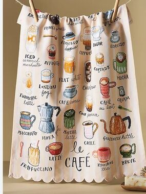 NWT Anthropologie Le Cafe Dish Towel